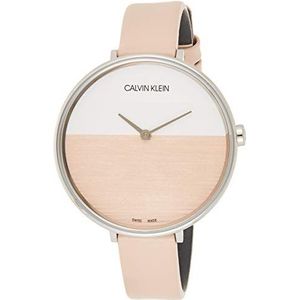 Calvin Klein K7A231XH Analoog kwartshorloge voor dames, met leren armband