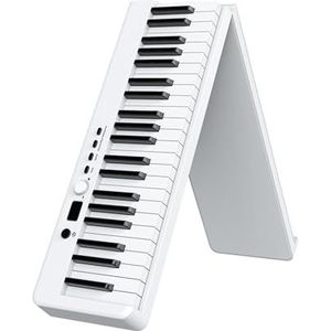 muziekinstrument elektronisch toetsenbord Volwassen 88-toetsen Hamer Elektronische Piano Voor Thuisgebruik Voor Volwassen Examen Intelligente Digitale Student Draagbaar (Color : White)