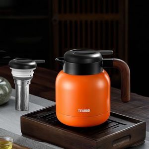 Thermos - 1,1 l 1,6 l 2 l 17*14*20cm/17*14*25cm/17*14*28cm Roestvrij Staal Bureau Mok, Glühwein Thee Waterkoker en Waterkoker 48 uur Thermische Isolatie, Thuiskantoor Koffiezetapparaat, Wit, Rood,