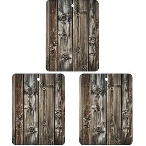 Auto luchtverfrissers 3 stuks hangende luchtverfrisser vintage houten lambrisering oude landelijke stijl auto aromatherapie tabletten kledingkast hanger geurkaarten voor achteruitkijkspiegel