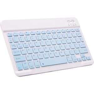 Ultra-Slim Bluetooth Toetsenbord Draagbaar Mini Draadloos Toetsenbord Oplaadbaar voor Apple iPad iPhone Samsung Tablet Telefoon Smartphone iOS Android Windows (10 inch Blauw)