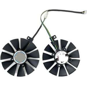 87MM PLD09210S12HH GTX1060 GTX1070 FDC10U12S9-C Koelventilator voor ASUS GTX 1060 1070 RX 480 Grafische kaart T129215SU(Black 2-Fan FDC)