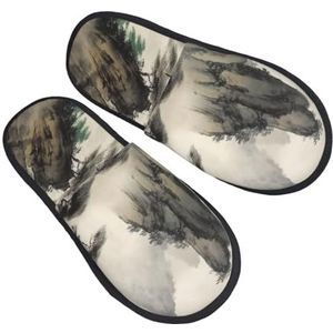 LHBWCVN - Slipper - Zwart - Fuzzy Memory Foam - Casual Indoor Outdoor Huis Schoenen