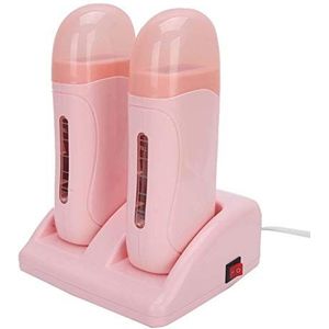 Draagbare wasverwarmer, professionele dubbele ontharingswasverwarmer, 40W ontharingsmachine, elektrische ontharingsrol op wasverwarmer Thuiswasmachine voor reizen en thuis harsen & SPA(ME)