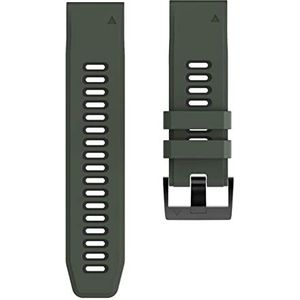 LUGEMA 26 22 20 mm horlogebandjes Compatibel met Garmin Fenix ​​6 6x Pro 5x Plus 6s 5s Sport siliconen riem compatibel met afdaling MK2 / ENDURO/Tactix Delta (Color : Army green black, Size : 20mm