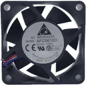 Voor delta AFC0612D 12V 0.60a 6025 6cm PWM snelheidsregelende servervoedingsventilator