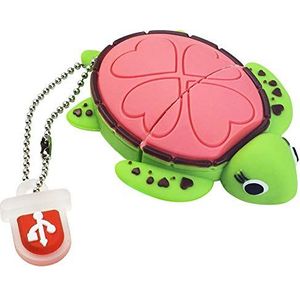 LEIZHAN Silicone USB Stick 32GB Schildpad, Waterdichte Flash Drive, Geschenken voor Gezinnen van Kinderen en Studenten (Roze Schildpad, 32GB)