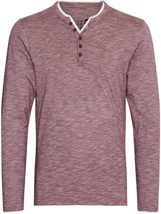 !Solid - Belagos - T-shirt - Rood/Wit - Lange Mouw - Normale Pasvorm