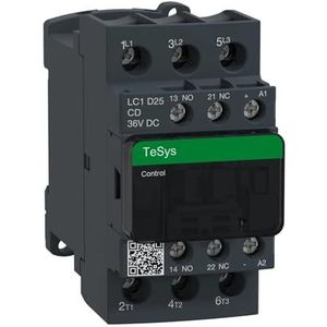 SHXSYN Zwart LC1D25CD DC contactor 25A 36V 3 NO