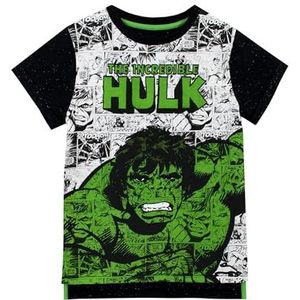 Marvel T-Shirt | The Incredible Hulk Jongens T-Shirt | Korte Mouw Jongens T-Shirt | Jongens Zomer Top Veelkleurig 116