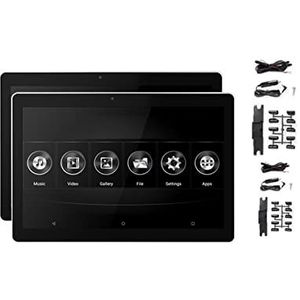 Auto-hoofdsteunspeler, 10.1 Inch Auto Hoofdsteun Monitor HD 1080P Video Touch Screen WIFI/Bluetooth/USB/SD//FM MP5 Videospeler,Videospeler(1101A 2ps)