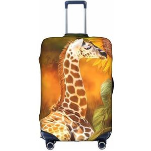 Amrole Bagagehoes Koffer Cover Protectors Bagage Protector Past 18-30 Inch Bagage Leopard Print, Giraffe en Zonnebloem, S