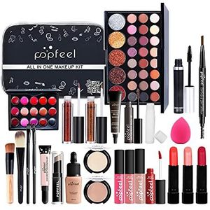 Make Up Gift Set for Women Girls - Multi-purpose Makeup Full Kit Beauty Cosmetics Set Includes Eyeshadow, Lipsticks, Lip Glosses, More for Starters Beginners Gruwkue