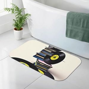 GeRRiT Vinyl Records en Tapes gedrukt Diatomeeënaarde badmat Absorberende badkamer mat Badkamer tapijt