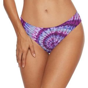 Anantty Dames badmode bikini broekje abstracte swirl vintage tie dye zwemmen bodem zwemmen slip voor meisjes vrouwen, Meerkleurig, XL