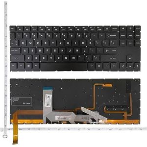 Verlicht Amerikaans laptoptoetsenbord voor HP voor OMEN 15-EN 16-C 16-N TPN-Q238 Q281 Q267 Engels(AMD RGB Backlit)