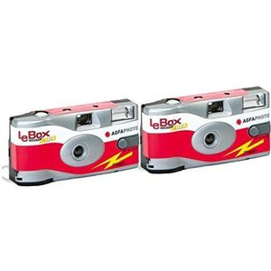 AgfaPhoto LeBox 400 27 Wegwerpcamera met flitser, set van 2, tot 54 opnames