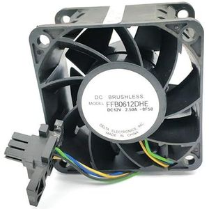 LMNCBVYA FFB0612DHE 12V 3.3A 6038 4-Wire PWM Double Ball Cooling Fan - 60x60x38mm for Efficient Cooling Solutions