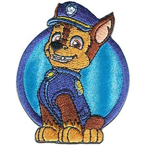 Patch patches / strijkafbeelding - Paw Patrol 'Chase 1' - blauw - 7x6cm - patch opstrijkapplicatie patches patch