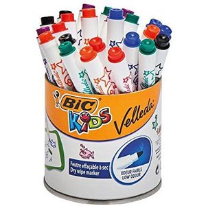 BIC KiDS Mini VELLEDA Whiteboard-marker (droog afwisbaar) trommel met 24 stuks
