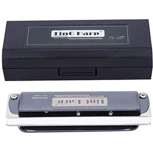 Bb Major Blues Harmonica 10 Gaten Mondorgel Cadeau voor Volwassen Studenten Beginner Kinderen(Wit)