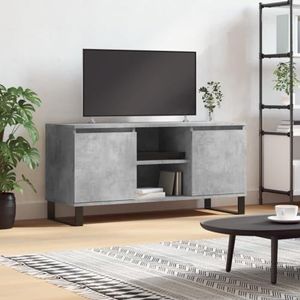 AUUIJKJF Entertainmentcentra & TV-standaards TV-meubel Beton Grijs 104x35x50 cm Engineered Houten Meubels