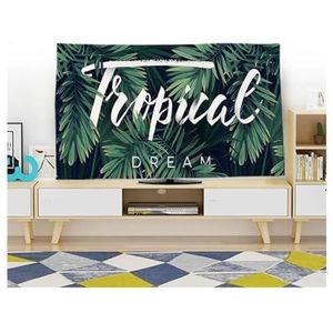 WLTYSM Tv-hoes, tv-hoes, bescherming, stofkap, huishouden, hangende tv, stof, polyester, afdekdoek, 47-177 cm, universele decoratie, tv-displaybeschermers (E,60 inch)