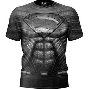 DC Comics - Superman - Muscle Tee - Duurzame Voetbalshirts - M Zwart