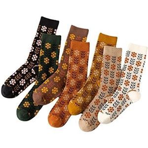 BBCBBZ 10 Pair Bloemen Leuke Sokken Dames comfortabele katoenen sokken breien Herfst Winter Street Casual Socks