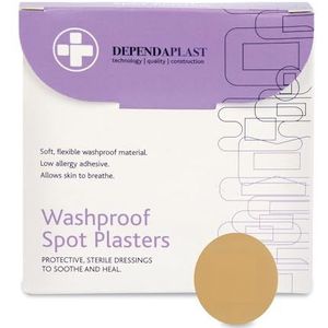 Betrouwbare medische Dependaplast wasbestendige vlekpleisters, niet geperforeerd, 100 stuks
