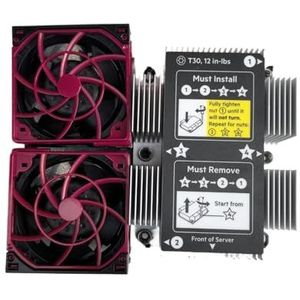 1 stuk koellichaam voor CPU-koeler 875070-001 839274-001 873592-001 ventilator 875075-001 867118-001 870930-001 voor DL380 G10 (1 x heatsink 2 ventilator ter)