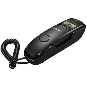 Ornin T112 Trimline Telefoon met snoer met nummerherkenning (zwart)