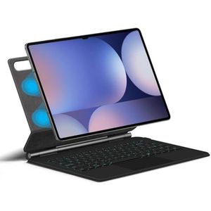 Toetsenbordhoes voor Samsung Galaxy Tab S9 11'' 2023, Magnetische Zwevende Cantileverstandaard, Ultradunne Beschermhoes met Verlicht Toetsenbord, Multi-Touch Trackpad
