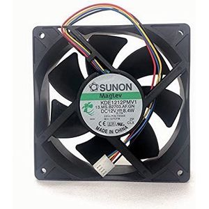 12CM 12038 fan KDE1212PMV1 12V 8.4W magnetic levitation 4-wire PWM silent cooling fan