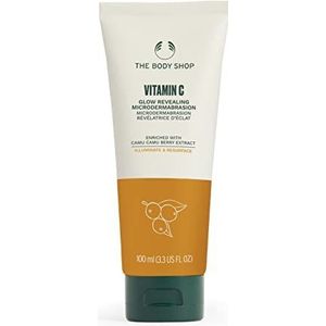 The Body Shop Vitamine C Microdermabrasion Glow Boost 100 ml met CAMU CAMU voor wekelijkse peeling in de spa thuis voor een helderdere en stralende huid