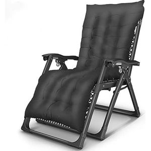 Ligstoel Tuinligstoel Recliner Lounge Chair Outdoor Relaxer Chair Garden Sun Lounger Robuuste Stalen Buis Voor Home Office Patio Beach Buitenligstoel Tuinstoe(A+cushion)