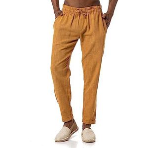 Red Bridge linnen herenbroek, vrijetijdsbroek, enkelbroek, camel, XL
