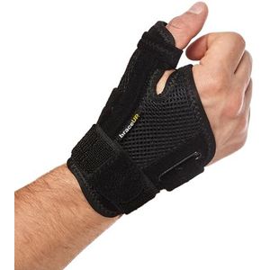 BraceUP Duimspalk Brace Rechterhand Linkerhand - Spica Spalk, CMC Duimbrace met Duimsteun, voor Artritis, Tendonitis, Carpale Tunnel Pijnverlichting en Duimverstuiking (Zwart)