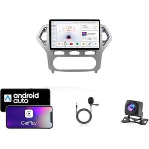 Android 13 Dubbel Din Auto Stereo Touchscreen Auto Stereo Voor Ford Mondeo 2007-2010 Met Bluetooth GPS Navigatie WiFi FM Radio USB/SWC/Plug en Play Ondersteuning Carplay&Android Auto(4 Core Wifi 2G+32