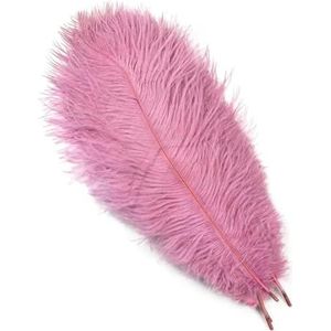 Meerkleurige natuurlijke struisvogelveren bulk voor handwerk carnaval decor veren bruiloft feest tafel centerpieces -40 roze-30-35cm 12-14inch