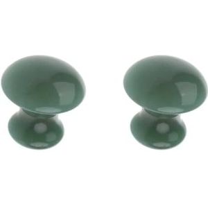 2 Set van Vrouwen Facial Beauty Massage Jade Stone Relaxing Paddestoel Massage Stone Green