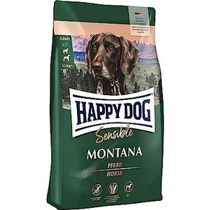 Happy Dog Sensible Montana droogvoer, hondenvoer, smaakvolle paardensmaak, glutenvrij, graanvrij, monoproteïne, omega-3 en omega-6-1 kg