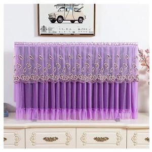 WLTYSM Tv-hoes, tv-hoezen, kant, hangend verticaal stof, plat, gebogen oppervlak, monitorbescherming, moderne woonkamerdecoratie, tv-displaybeschermers (4,92 x 55 cm)