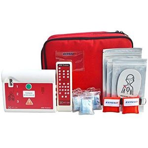 JTKENS XFT-120C AED Trainer Apparaat voor EHBO CPR Training Emergency Rescue Teaching Tools in Hebreeuws en Engels Taal met elektrode Pads