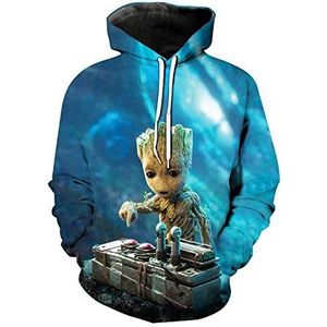CAOHD Guardians of the Galaxy Movie Hoodie Heren Vrouwen 3D Print Hoodie Hiphop Sweater I Am Groot Unisex Bovenkleding, Kleur05, S