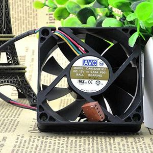 Koelere Ventilator voor AVC DA07520B12U 7520 12 V 0.52A 4Wire tempreture PWM Computer CPU axiale Fan