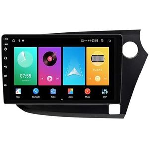 Dubbele DIN Android 14 autoradio voor Honda Insight 2 2009-2014 9 Duim QLED Touch screen-met Draadloze Carplay Android Auto GPS navigatie 4G WiFi Stuurwielbediening achteruitrijcamera(RHD,P2 WIFI 4-Co