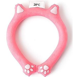Nekkoelring Hittebestendige Koelgel Nekring Handsfree Gebruik Buitenshuis voor Volwassenen (Rode roos)