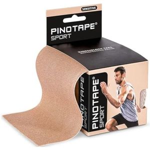 Pinotape Sensitive XL en XXL - kinesiotape - lichtbeige - voor grote spiergroepen - extra milde acryllijm - XXL - 10 cm x 5 m - 1 stuk