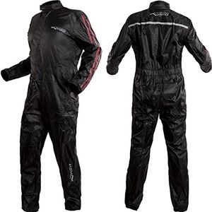 Volledige waterdichte overall voor motorfiets, scooter, gewaxt regenpak, zwart, XXL